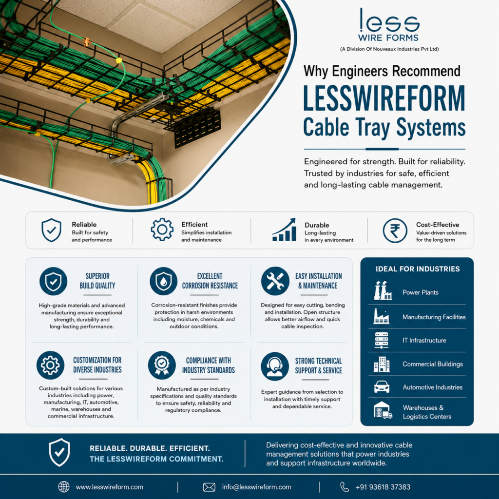 Why Engineers Recommend Lesswireform Cable Tray Systems
